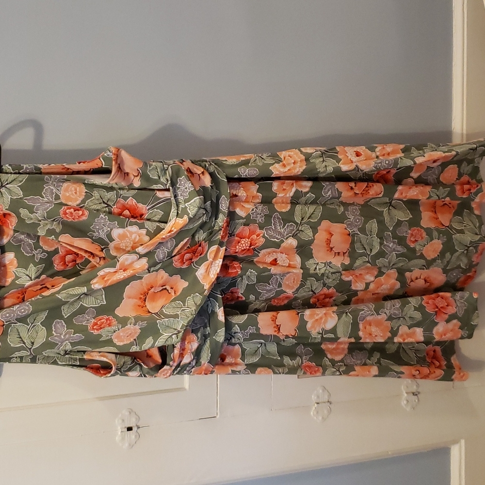 Land's End cotton blend wrap dress